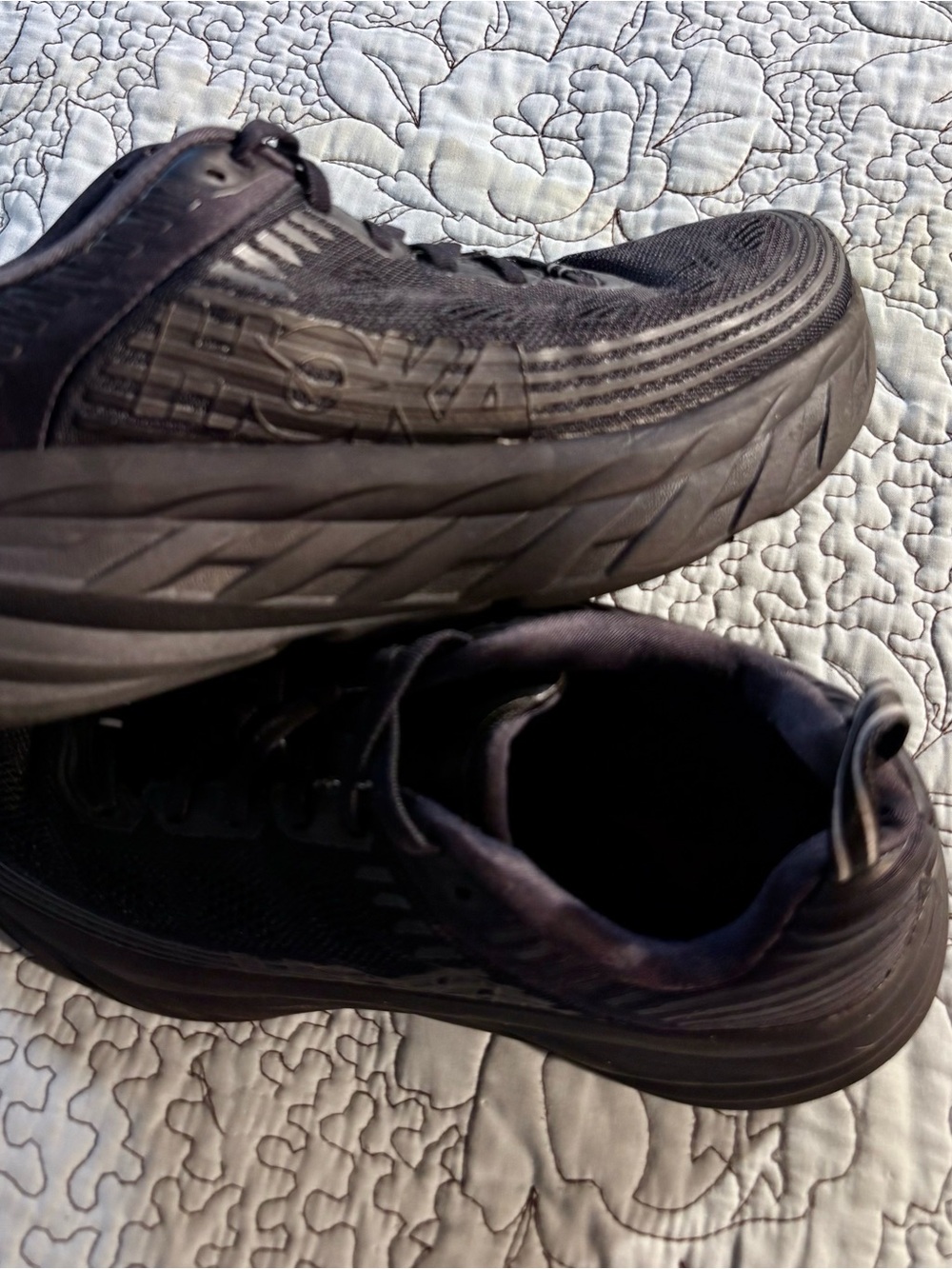 HOKA ONE ONE Bondi 6 Wide Triple Black Running Shoes Women’s Size 9D💕 - Picture 6 of 13